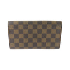 Louis Vuitton Damier Pochette Porte Monnaie Credit Wallet Brown Gold — view 2