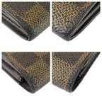 Louis Vuitton Damier Pochette Porte Monnaie Credit Wallet Brown Gold — view 3