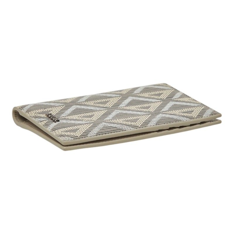 Dior CD Diamond Vertical Long Card Case Gray Beige Leather — view 4