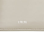 Dior CD Diamond Vertical Long Card Case Gray Beige Leather — view 7