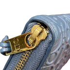 Dior Gravity Out Line Wallet Zip Around Blue Leather — view 7