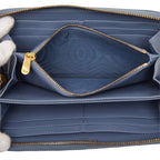 Dior Gravity Out Line Wallet Zip Around Blue Leather — view 8