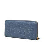 Dior Gravity Out Line Wallet Zip Around Blue Leather — view 2
