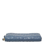 Dior Gravity Out Line Wallet Zip Around Blue Leather — view 3