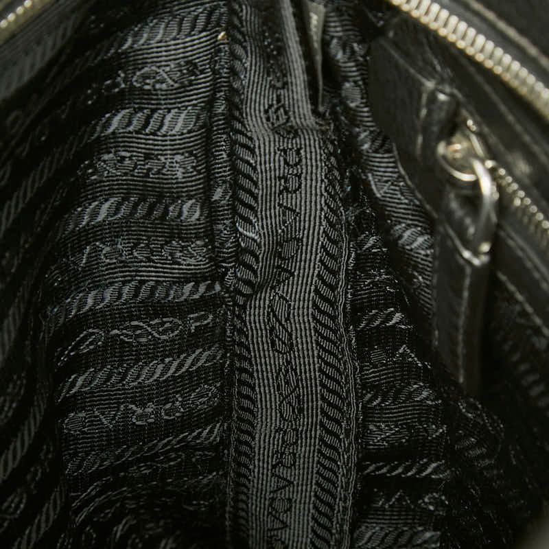 Prada Crossbody Shoulder Bag Black Leather — view 8
