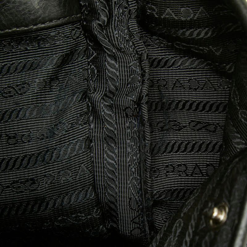 Prada Crossbody Shoulder Bag Black Leather — view 7
