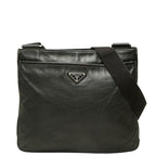Prada Crossbody Shoulder Bag Black Leather