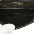 Saint Laurent Cassandra Gaby Card Case Black Lambskin — view 7