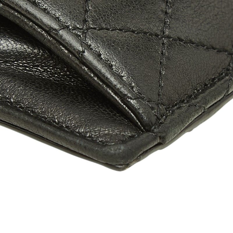 Saint Laurent Cassandra Gaby Card Case Black Lambskin — view 5