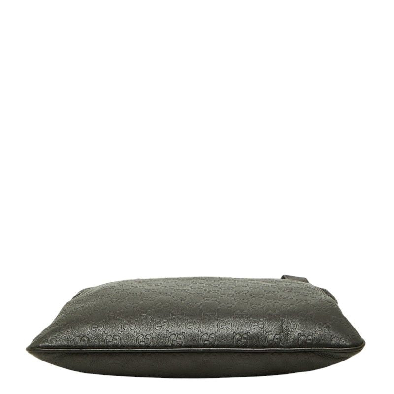 Gucci Guccissima Crossbody Shoulder Bag Dark Brown Leather — view 3