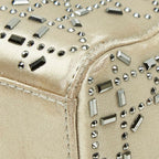 Dior Cannage Lady Dior 2-Way Shoulder Bag Greige Satin — view 6