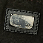 Fendi Zucchino Pattern Crossbody Flap Shoulder Bag Nero Black Canvas Leather — view 7