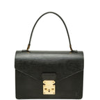 Louis Vuitton Epi Concorde Handbag Top Handle Noir Black Leather