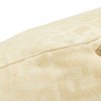 Fendi Zucca Pattern Tote Bag Beige Brown Canvas Leather Jacquard — view 7