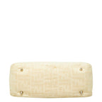 Fendi Zucca Pattern Tote Bag Beige Brown Canvas Leather Jacquard — view 3