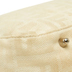 Fendi Zucca Pattern Tote Bag Beige Brown Canvas Leather Jacquard — view 5