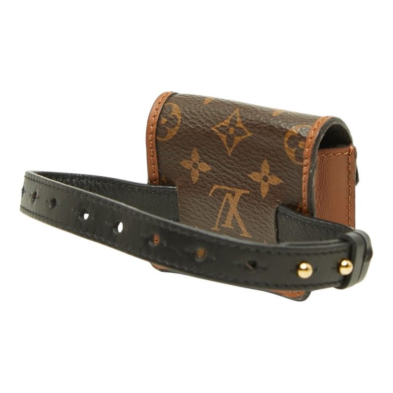 Louis Vuitton Monogram Bracelet Party Dauphine Airpods Case Brown Leather — view 2