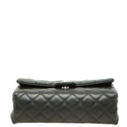 Chanel Uniform 2.55 Quilted Pouch Black Silver Leather — view 3