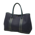 Hermes Garden Party PM Tote Bag Navy Silver Toile Officier Negonda — view 2