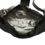 Fendi Mamma Bucket Shoulder Bag Black Fur Leather — view 8