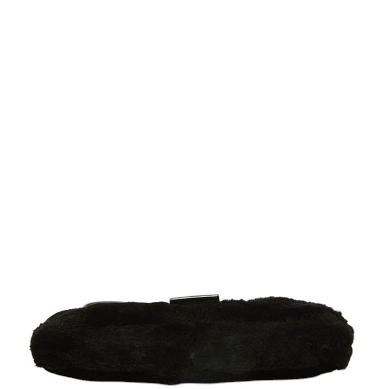 Fendi Mamma Bucket Shoulder Bag Black Fur Leather — view 3