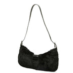 Fendi Mamma Bucket Shoulder Bag Black Fur Leather — view 2