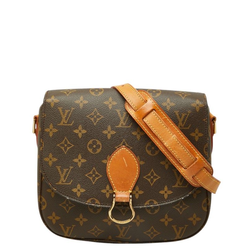 Louis Vuitton Monogram Saint-cloud GM Crossbody Shoulder Bag Brown Leather