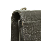 Saint Laurent YSL Logo Kate Tassel Croco Embossed Crossbody Chain Shoulder Bag — view 8