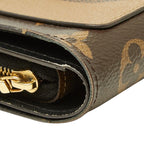 Louis Vuitton Monogram Reverse Portefeuille Juliette Bifold Wallet Brown Leather — view 5