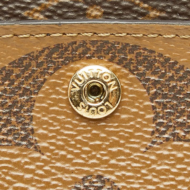 Louis Vuitton Monogram Reverse Portefeuille Juliette Bifold Wallet Brown Leather — view 6
