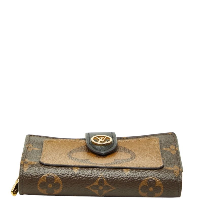Louis Vuitton Monogram Reverse Portefeuille Juliette Bifold Wallet Brown Leather — view 3
