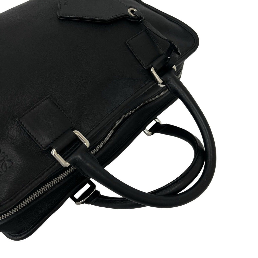 Loewe Amazona 36 Anagram Logo Stamp Leather 2-Way Shoulder Bag Black — view 4