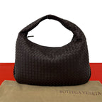 Bottega Veneta Intrecciato Leather Shoulder Bag Brown
