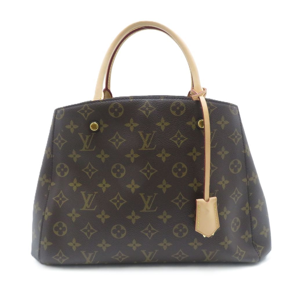 Louis Vuitton Montaigne MM Monogram Shoulder Bag Canvas Brown
