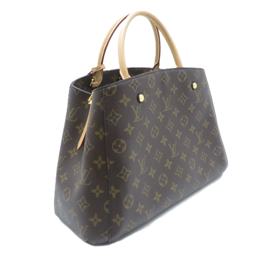 Louis Vuitton Montaigne MM Monogram Shoulder Bag Canvas Brown — view 2