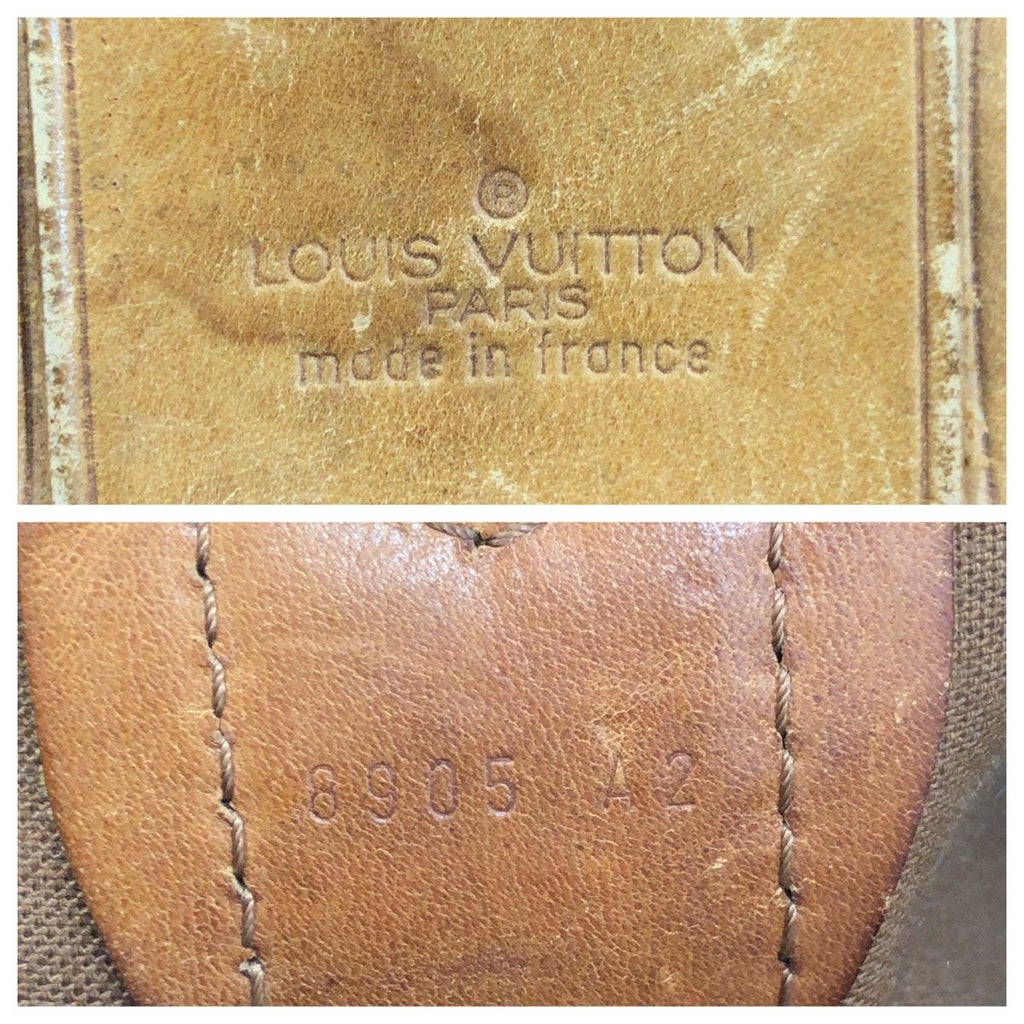 Louis Vuitton Monogram Sac Polochon Brown Gold Leather Boston Bag — view 4
