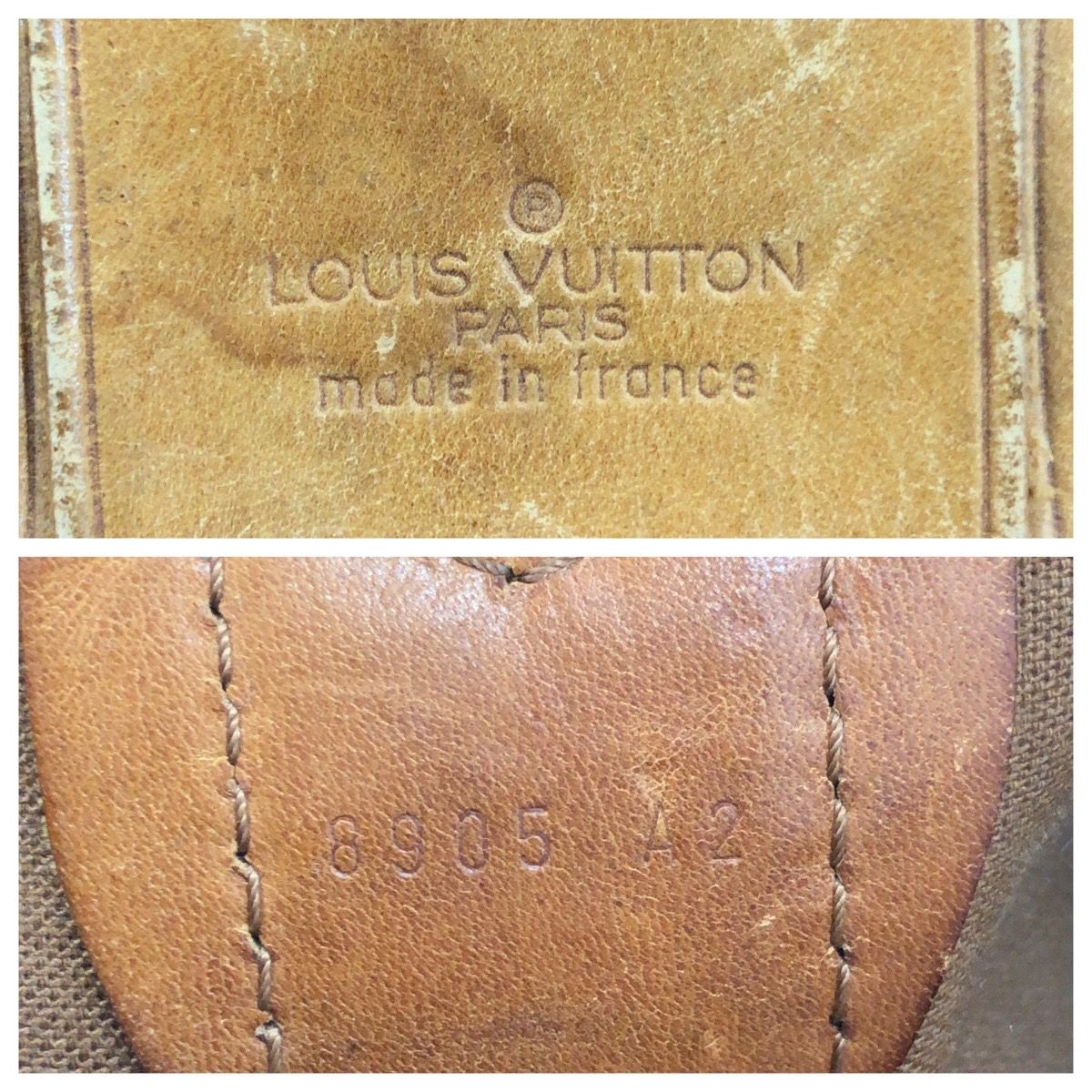 Louis Vuitton Monogram Sac Polochon Brown Gold Leather Boston Bag — view 4