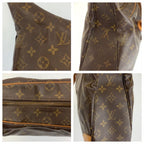 Louis Vuitton Monogram Boulogne Brown Gold Leather Shoulder Bag — view 7