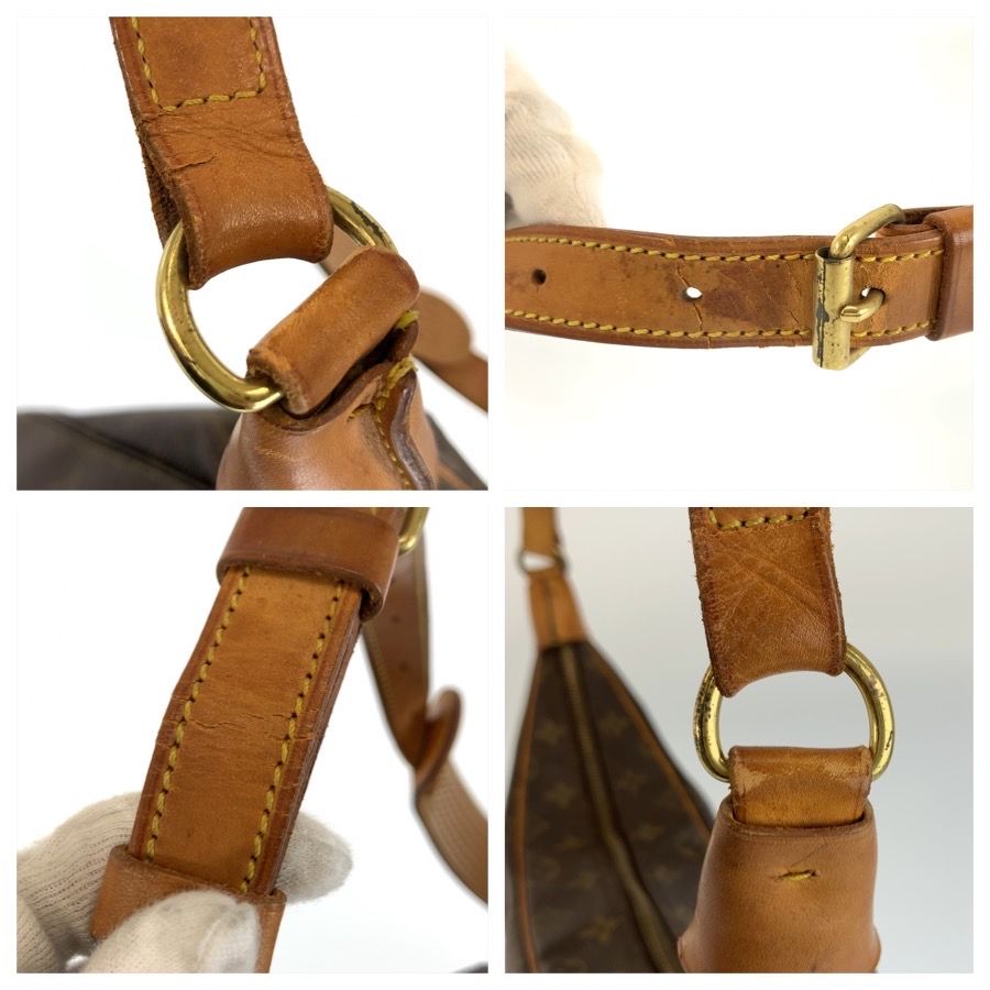 Louis Vuitton Monogram Boulogne Brown Gold Leather Shoulder Bag — view 5