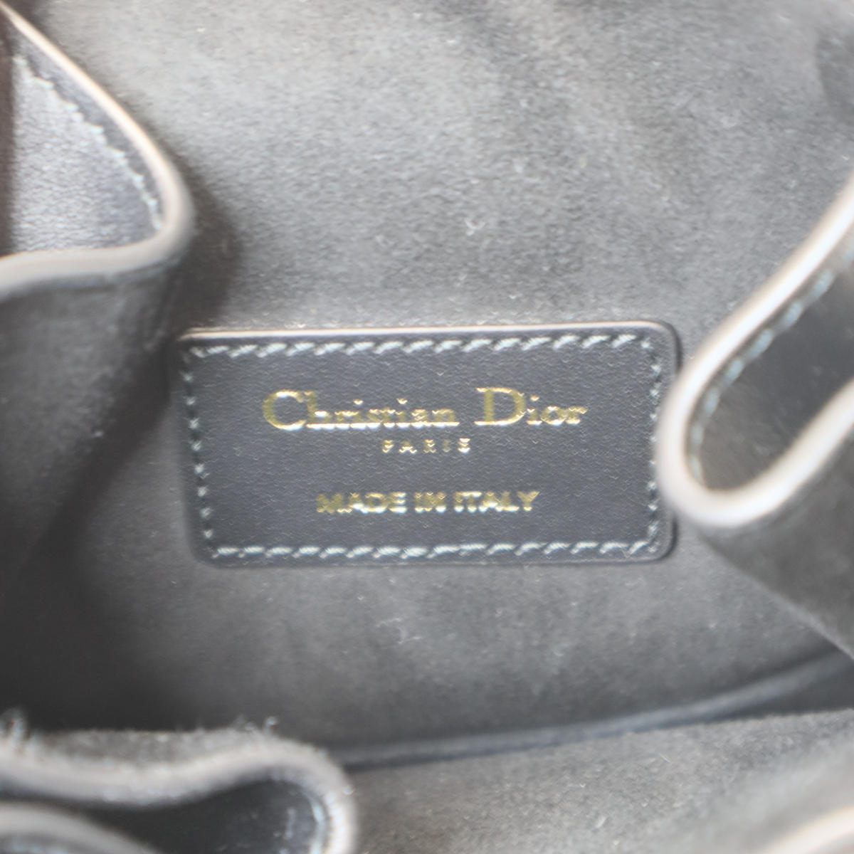 Dior C'est Medium CD Embossed Calfskin Shoulder Bag Black — view 6