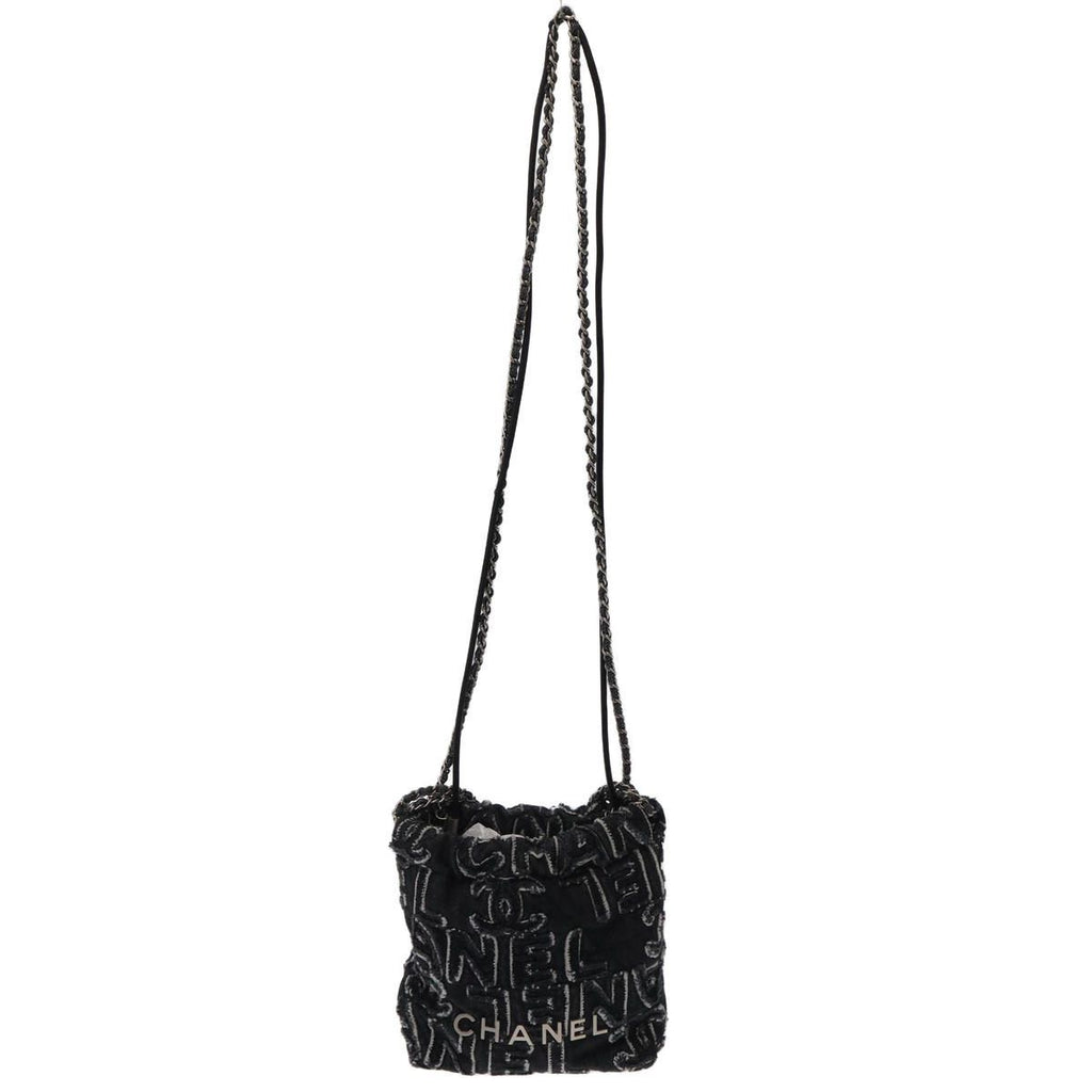 Chanel 22 Mini Denim Hand Bag Shoulder Handbag Black — view 2