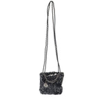 Chanel 22 Mini Denim Hand Bag Shoulder Handbag Black