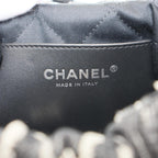 Chanel 22 Mini Denim Hand Bag Shoulder Handbag Black — view 5