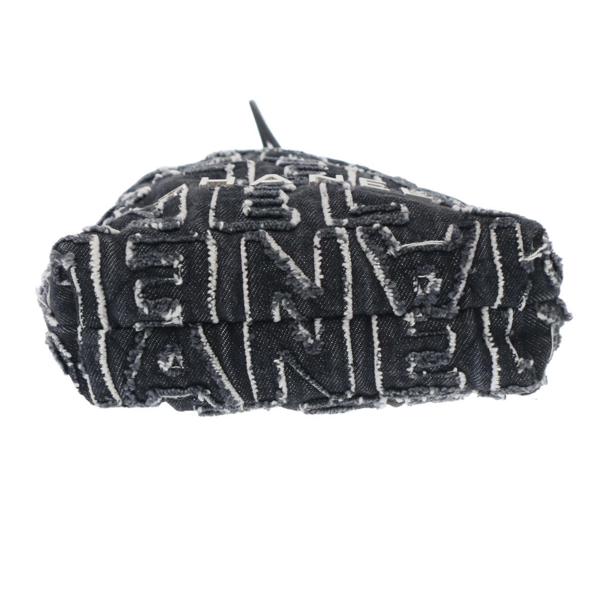 Chanel 22 Mini Denim Hand Bag Shoulder Handbag Black — view 4