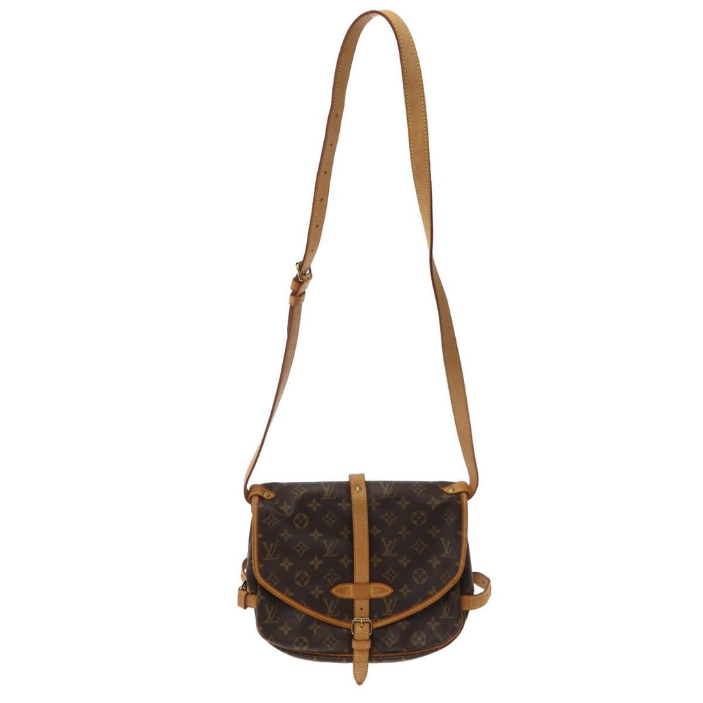 Louis Vuitton Saumur 30 Monogram Shoulder Bag Brown