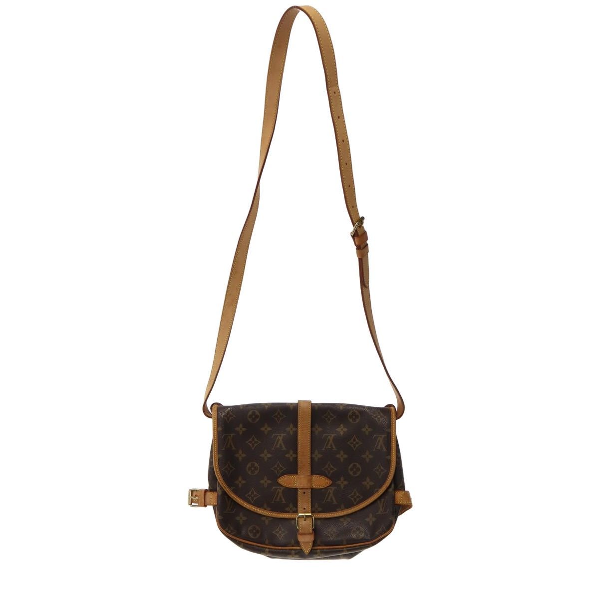 Louis Vuitton Saumur 30 Monogram Shoulder Bag Brown — view 2