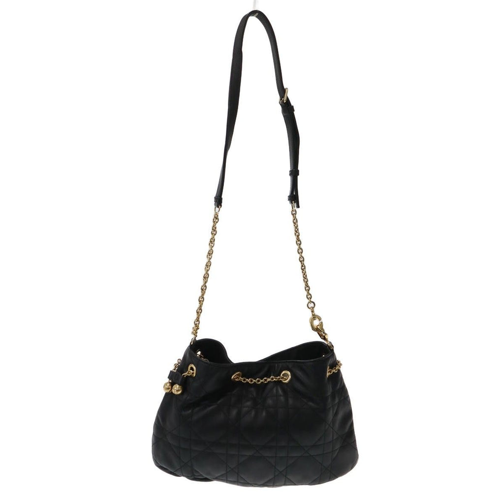 Dior Macro Cannage Ami Small Ami Chain Shoulder Bag Black — view 2