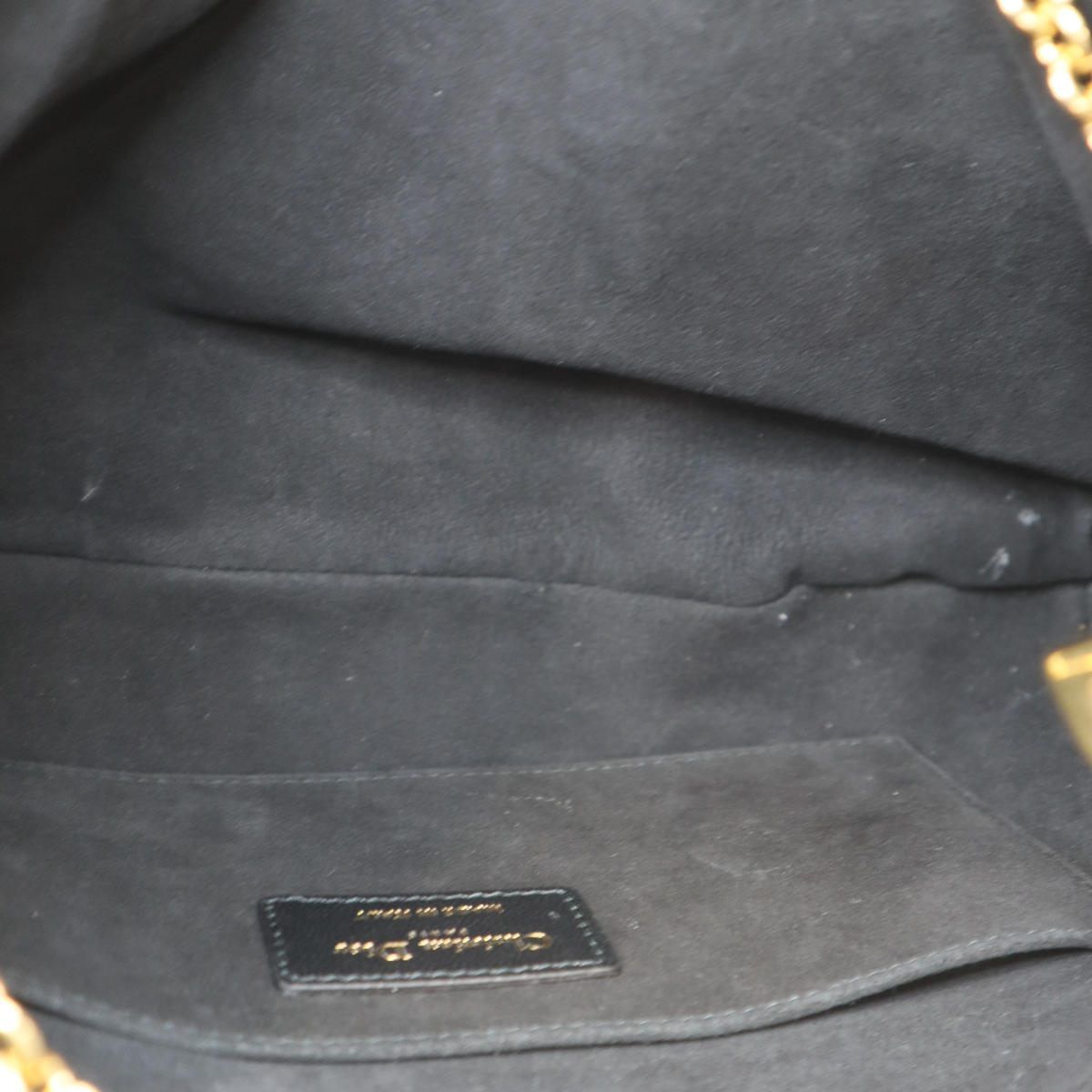 Dior Macro Cannage Ami Small Ami Chain Shoulder Bag Black — view 6