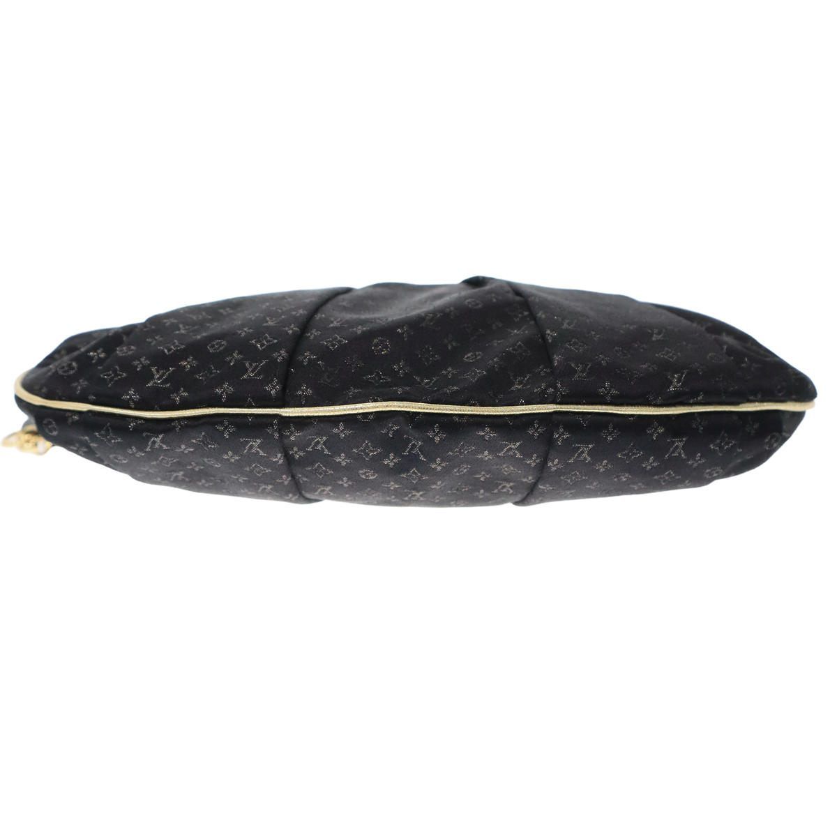 Louis Vuitton Monogram Satin Kiss Lock Chain Bag Black — view 4