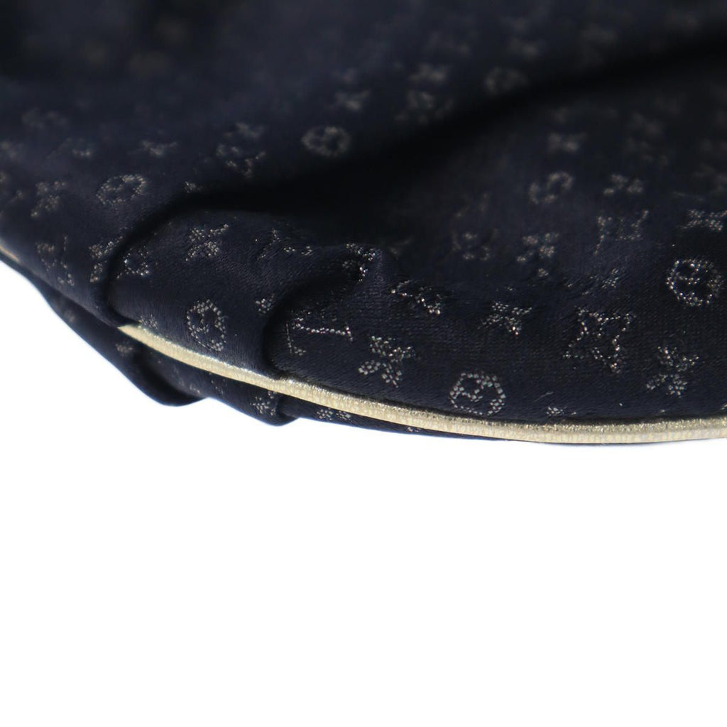 Louis Vuitton Monogram Satin Kiss Lock Chain Bag Black — view 8